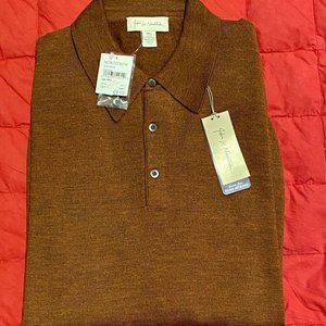 J W Nordstrom Italian Extrafine Merino Wood Men's Sweater XXL Long Tall Copper